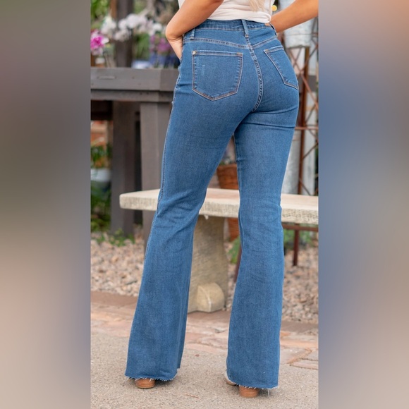 SUMMER NIGHTS HIGH RISE TUMMY
CONTROL TOP CUT HEM FLARE Size 11/30 Style JB88611 - Picture 7 of 16